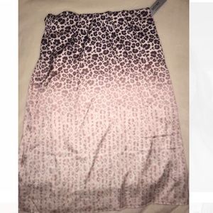 Purple animal print midi skirt